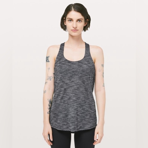 Lululemon Moment To Movement 2-In-1 Tank In Heathered Black / Black Size 4 - Picture 8 of 10